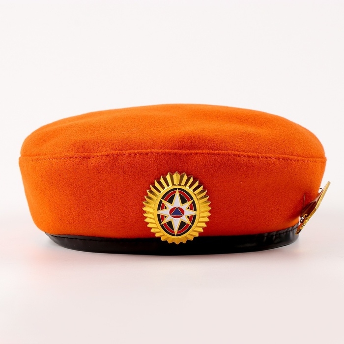 Карнавальный набор «Защитница отчизны» оранжевый берет, размер 54-56, банты 2 шт Карнавальный набор «Защитница отчизны» оранжевый берет, размер 54-56, банты 2 шт