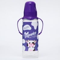 Бутылочка для кормления «Шоколадное молоко», классическое горло, 250 мл., от 0 мес., цилиндр, с ручками Бутылочка для кормления «Шоколадное молоко», классическое горло, 250 мл., от 0 мес., цилиндр, с ручками