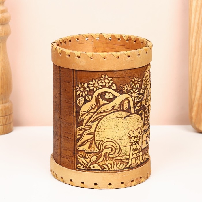 Туес &laquo;Деревня", сахар, 10 х 10 х 14 см