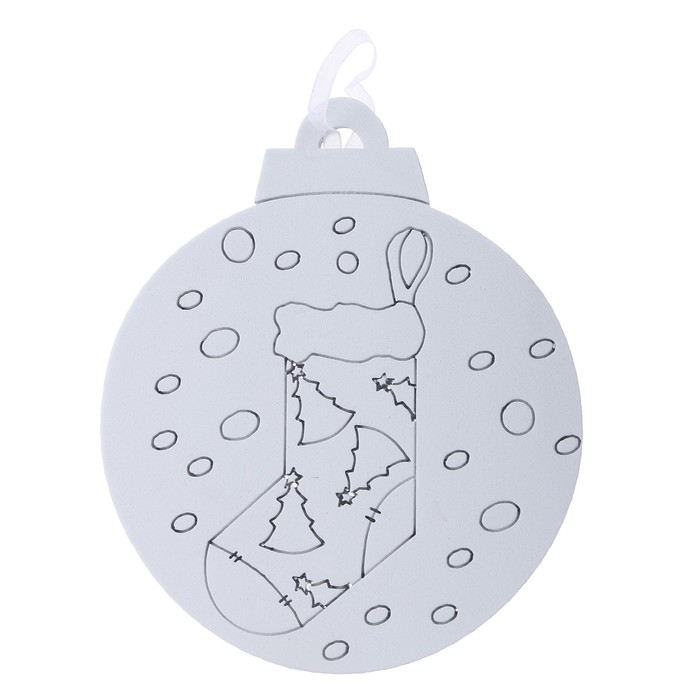 Ёлочное украшение под раскраску «Ёлки» 4 шт., кисть Ёлочное украшение под раскраску «Ёлки» 4 шт., кисть