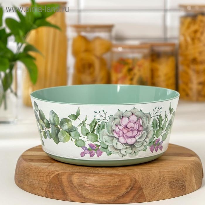 Миска &laquo;Деко. Каменная роза&raquo;, 3 л, цвет каменная роза МИКС