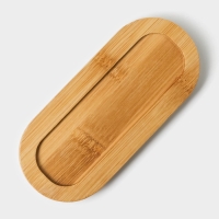 Набор фарфоровый для специй на бамбуковой подставке BellaTenero &laquo;Влюбленность&raquo;, 2 предмета: солонка 40 мл, перечница 40 мл, цвет белый