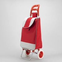 Сумка хозяйственная на колёсах, отдел на шнурке, нагрузка до 25 кг, цвет красный Сумка хозяйственная на колёсах, отдел на шнурке, нагрузка до 25 кг, цвет красный