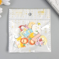 Пуговицы дерево для творчества 2 прокола "Зверята и цифры" набор 10 шт 2,8х2,8 см Пуговицы дерево для творчества 2 прокола "Зверята и цифры" набор 10 шт 2,8х2,8 см