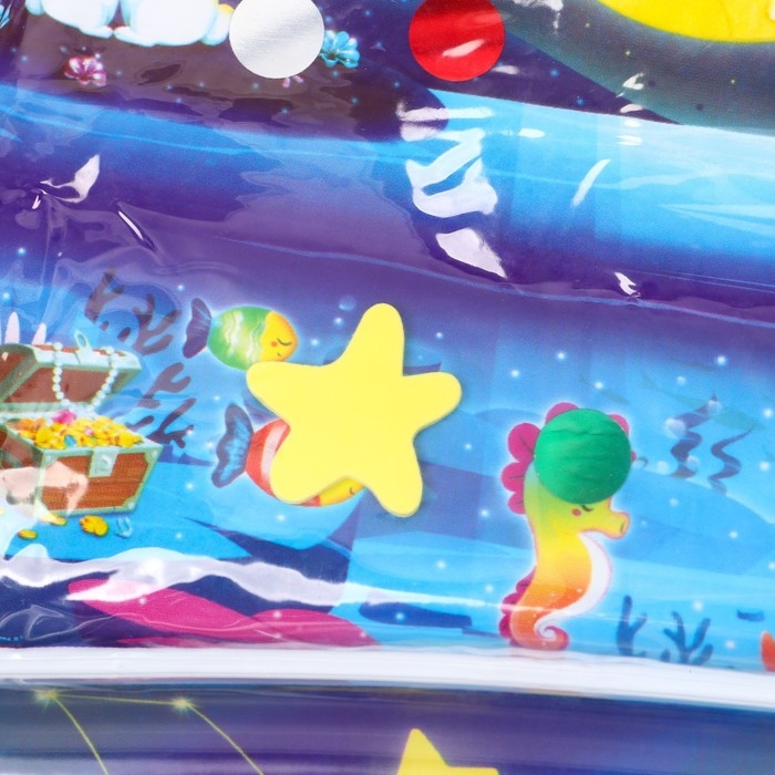 Акваковрик надувной развивающий водный коврик &laquo;Волшебная ночь&raquo;, 80х50 см, Крошка Я