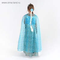 Карнавальный костюм &laquo;Элла&raquo;, платье, плащ, диадема, жезл, коса, р. 30, рост 110-116 см