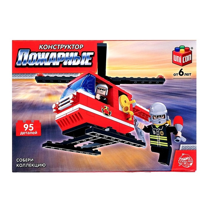 Конструктор Пожарные «Вертолет», 105 деталей Конструктор Пожарные «Вертолет», 105 деталей