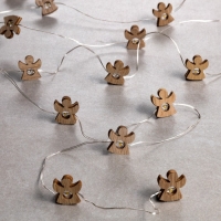 Гирлянда «Нить» 2 м роса с насадками «Ангелочек», IP20, серебристая нить, 20 LED, батарейки ААх2 (нет в комплекте), свечение тёплое белое Гирлянда «Нить» 2 м роса с насадками «Ангелочек», IP20, серебристая нить, 20 LED, батарейки ААх2 (нет в комплекте), свечение тёплое белое