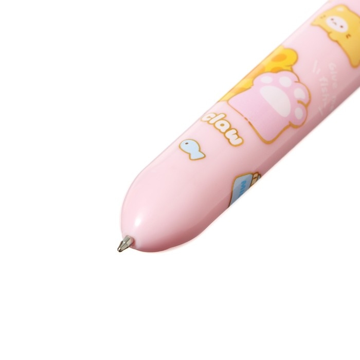 Ручка шариковая автоматическая 10-ти цветная, стержень 0,7 мм, Ручка шариковая автоматическая 10-ти цветная, стержень 0,7 мм, "Лапка", МИКС