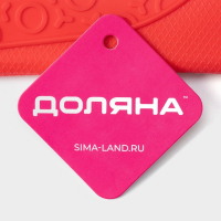 Рукавица для горячего Доляна &laquo;Профи&raquo;, силикон, 28&times;18,5&times;1,5 см, с манжетой, цвет красный