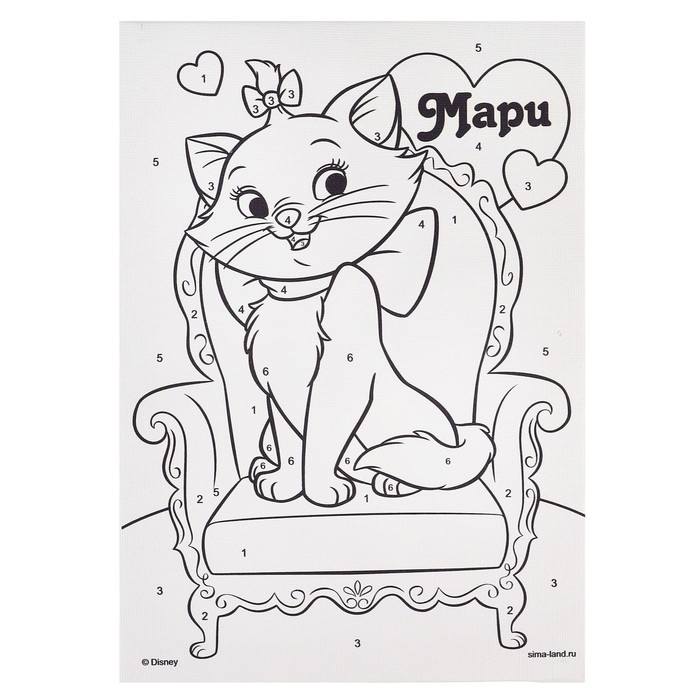 Картина по номерам для детей Картина по номерам для детей "Кошечка Мари" 21х15 см, Коты Аристократы