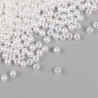 Набор бусин "Жемчуг" d 4 мм, 250 гр, белый