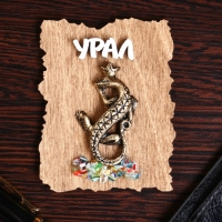 Магнит "Ящерка с короной", дерево, гипс, 7х9 см Магнит "Ящерка с короной", дерево, гипс, 7х9 см