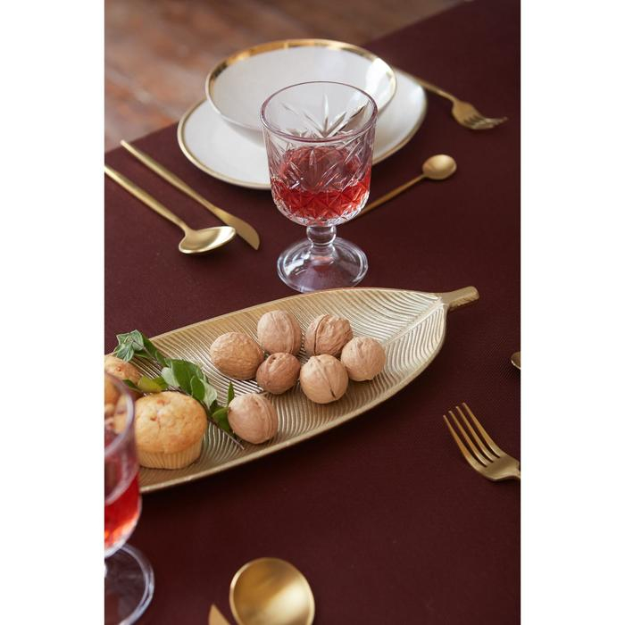 Скатерть "Этель" Cozy 150*250 +/-3см, цв.шоколад, пл. 192 г/м2, хл с ВГМО