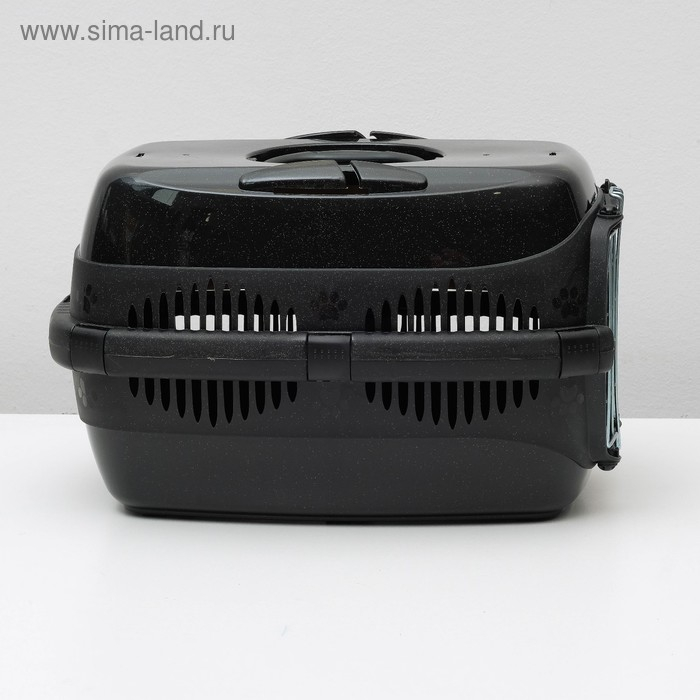 Переноска для животных до 9 кг Переноска для животных до 9 кг "Пижон", металлическая дверь, 43 х 29 х 27,5 см, чёрная