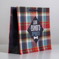 Пакет подарочный ламинированный, упаковка, For real man, ML 25 х 21 х 8 см Пакет подарочный ламинированный, упаковка, For real man, ML 25 х 21 х 8 см