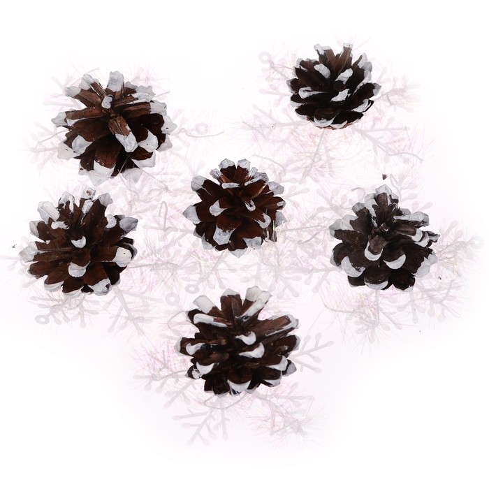 Декоративное украшение &laquo;Шишка со снежинкой&raquo; 1 шт.