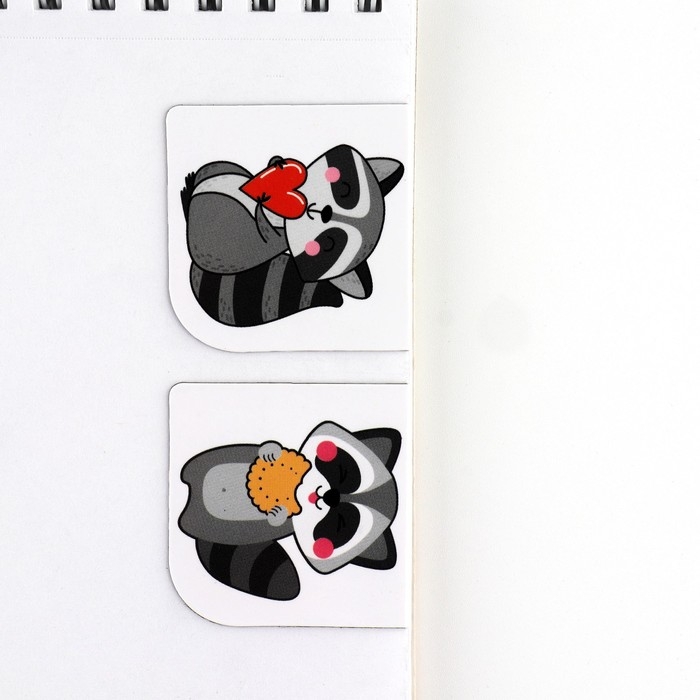 Подарочный набор блокнот и магнитные закладки 2 шт. «Будь как енот» Подарочный набор блокнот и магнитные закладки 2 шт. «Будь как енот»