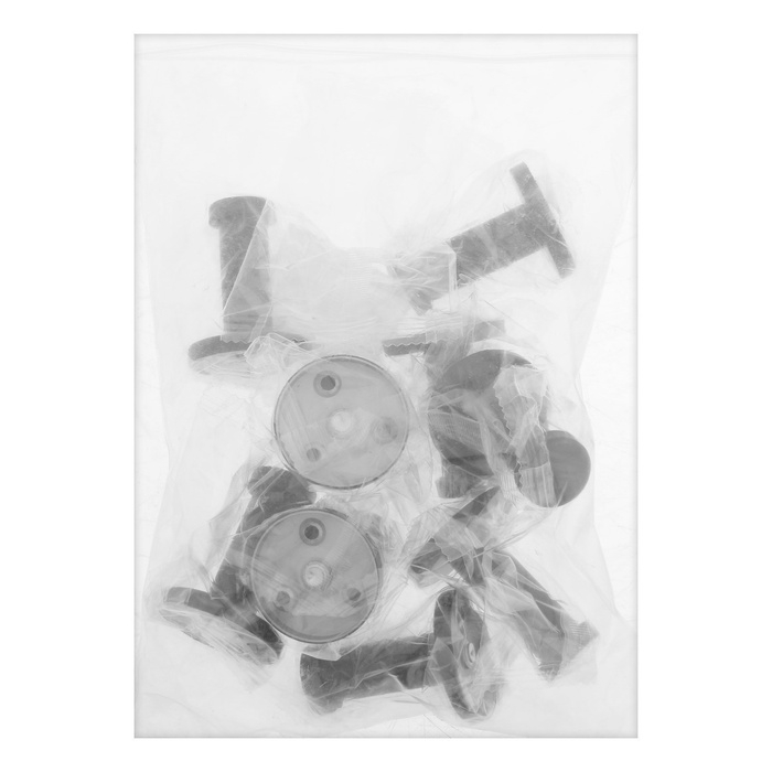 Крючок мебельный ТУНДРА TKO010, однорожковый, 16х50 мм, черный, 10 шт