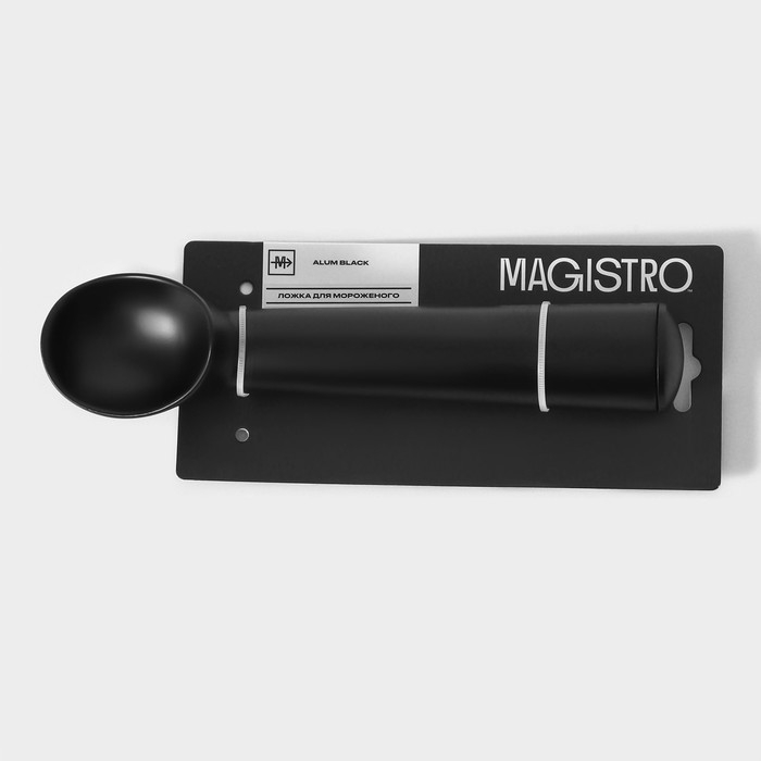 Ложка для мороженого Magistro Alum black, цвет чёрный Ложка для мороженого Magistro Alum black, цвет чёрный