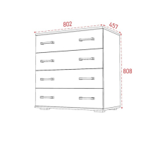 Комод Сопрано, 802х457х808, Анкор светлый Комод Сопрано, 802х457х808, Анкор светлый