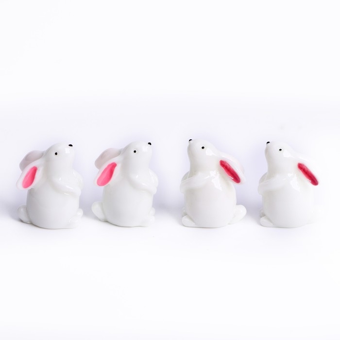 Миниатюра кукольная &laquo;Милый зайчик&raquo;, набор 4 шт., размер 1 шт: 1,4 &times; 2 &times; 2,4 см