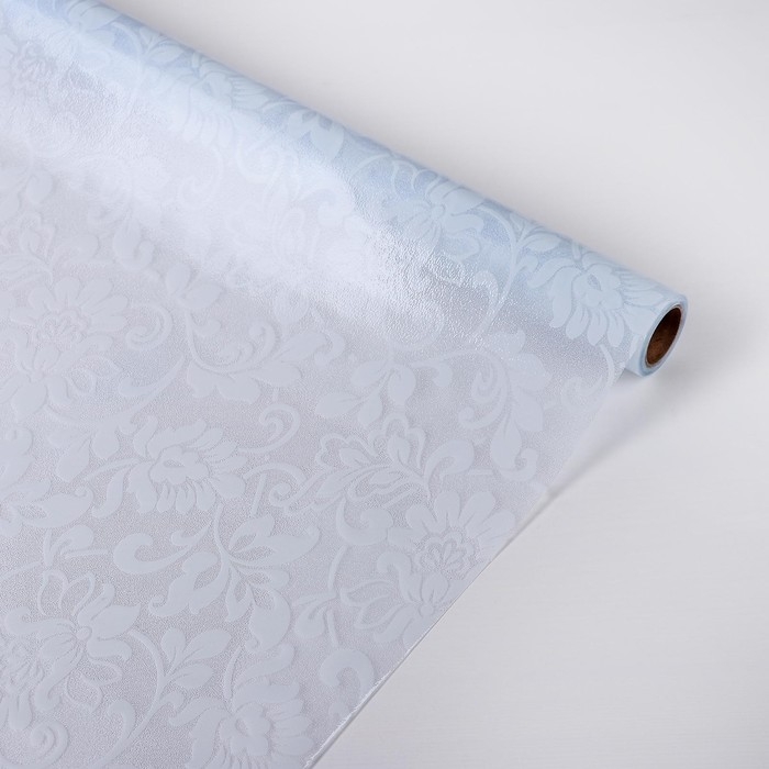 Плёнка самоклеящаяся «Орнамент», 45×200 см, цвет белый Плёнка самоклеящаяся «Орнамент», 45×200 см, цвет белый