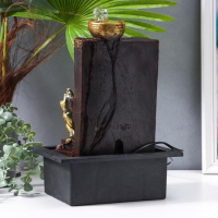 Фонтан настольный от сети "Золотой ганеша у водопада, греческий узор" 35х20х25 см Фонтан настольный от сети "Золотой ганеша у водопада, греческий узор" 35х20х25 см