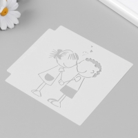 Трафарет пластик "Малыши" набор 6 шт 13х13 см