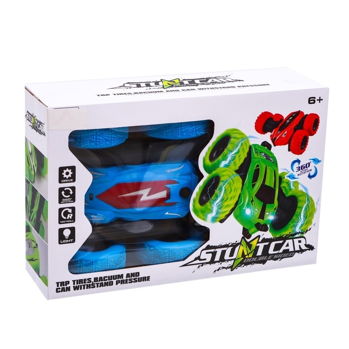 Машина - перевёртыш радиоуправляемая &laquo;Трюкач&raquo;, работает от аккумулятора, цвет синий