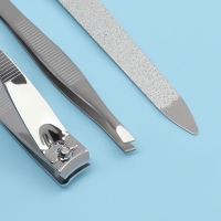 Набор маникюрный, 3 предмета, цвет чёрный/серебристый Набор маникюрный, 3 предмета, цвет чёрный/серебристый