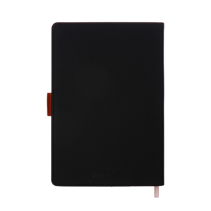 Органайзер на кольцах, А5, 128л, клетка, обл.кожзам, с хлястиком, Бизнес, черный