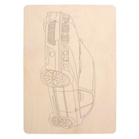 Набор досок для выжигания &laquo;Машинки&raquo; 5 шт. формат А4, 3 мм