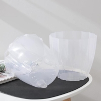 Кашпо для цветов со вставкой &laquo;Флюте&raquo;, 3 л, цвет прозрачный