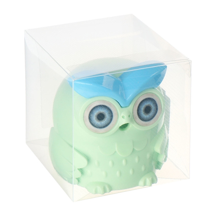 Точилка механическая с контейнером Сова Светло-зеленая Точилка механическая с контейнером Сова Светло-зеленая