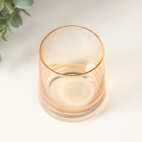 Банка для свечей стекло "Сумерки" прозрачный перламутр карамель 200 мл 8х8х8,5 см