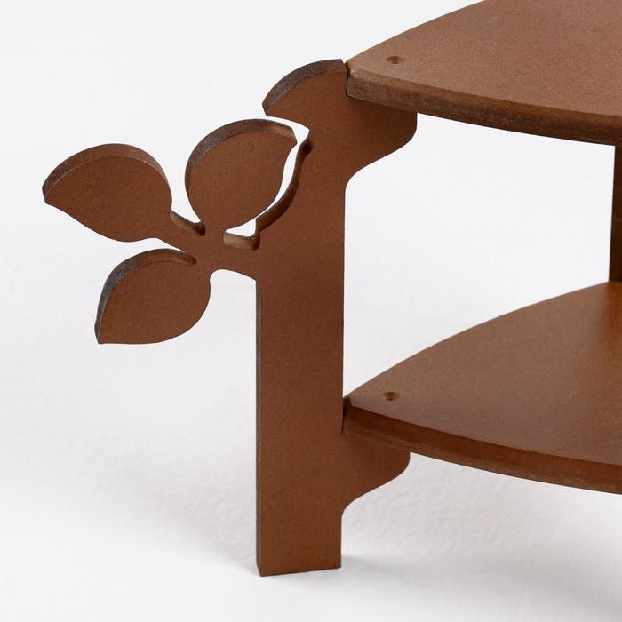 Стойка-полка для цветов двухъярусная Стойка-полка для цветов двухъярусная "Флора" 21х27х25 см, Орех