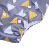 Многоразовый подгузник «Треугольники», 3-15 кг, цвет серый, Крошка Я Многоразовый подгузник «Треугольники», 3-15 кг, цвет серый, Крошка Я