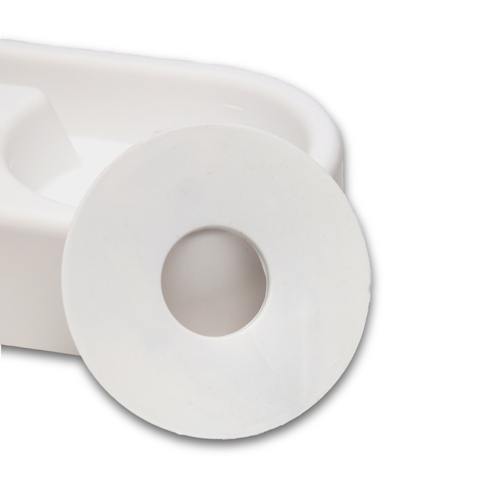 Миска двойная с автопоилкой (съёмная бутылка) 28 х 23 х 20,5 см, белая Миска двойная с автопоилкой (съёмная бутылка) 28 х 23 х 20,5 см, белая