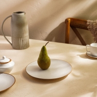 Тарелка обеденная фарфоровая SL Home &laquo;Волна в камне&raquo;, d=25,5 см, цвет белый