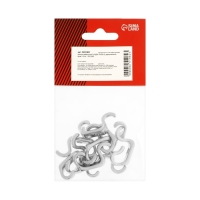 Крючок мебельный ТУНДРА TKD010, двухрожковый, хром, 10 шт Крючок мебельный ТУНДРА TKD010, двухрожковый, хром, 10 шт