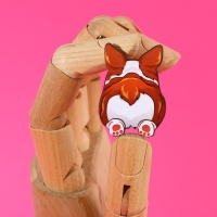 Значки деревянные, неразлучники &laquo;Одно приключение&raquo;, 2 шт., 8 х 12 см.