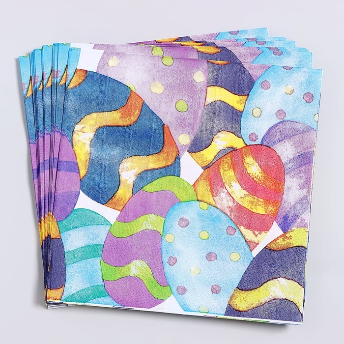 Салфетки бумажные «Пасхальные яички», 33х33 см, набор 20 шт Салфетки бумажные «Пасхальные яички», 33х33 см, набор 20 шт