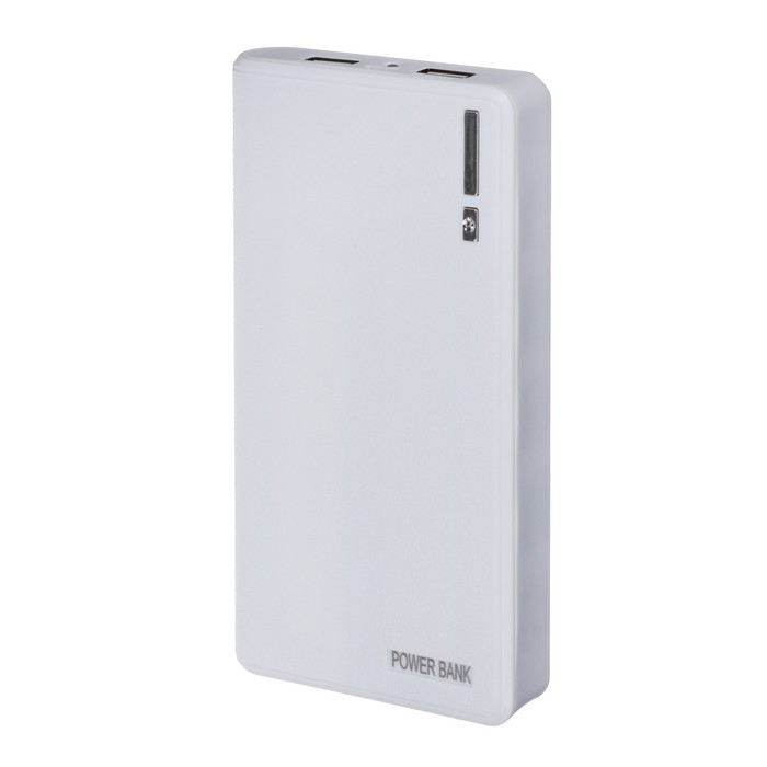 Внешний аккумулятор Luazon PB-01, 7200 мАч, 2 USB, 1/2.1 А, фонарик, белый Внешний аккумулятор Luazon PB-01, 7200 мАч, 2 USB, 1/2.1 А, фонарик, белый