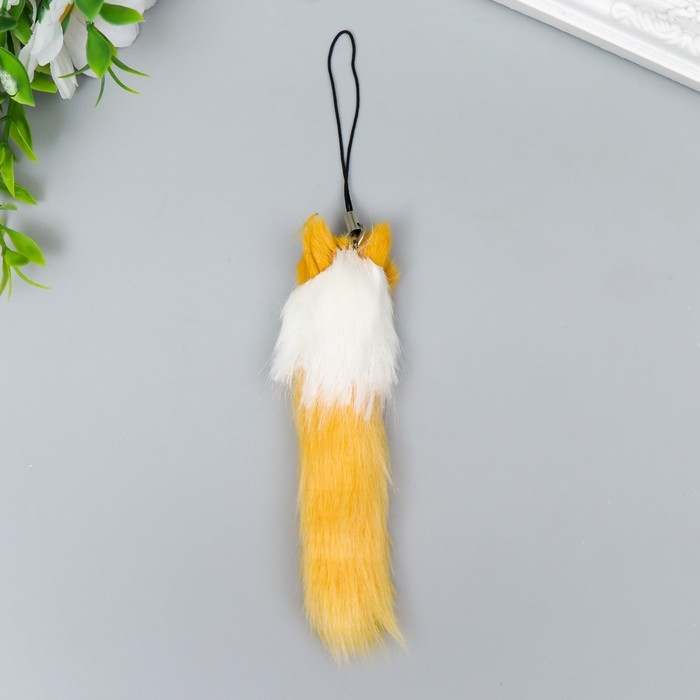 Пушистик на подвеске "Лиса" h=9 см цвета МИКС