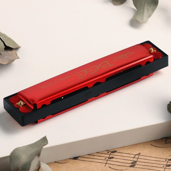 Губная гармошка, хроматическая, 16 отверстий, цвет микс