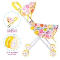 Коляска летняя для кукол, металлический каркас, для двойняшек