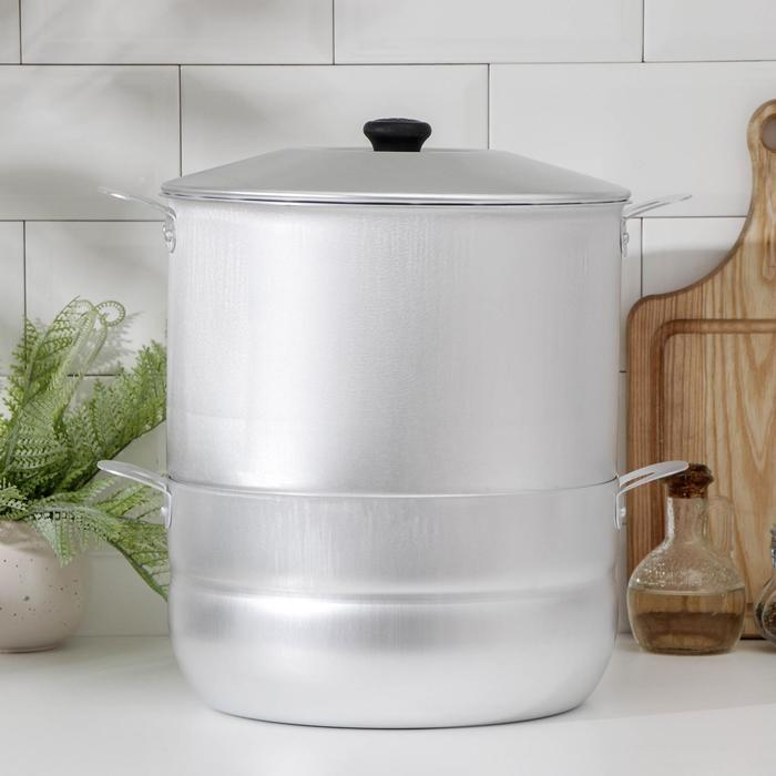 Манты-казан алюминиевый, 6 л, с 4 дисками, металлическая крышка Манты-казан алюминиевый, 6 л, с 4 дисками, металлическая крышка