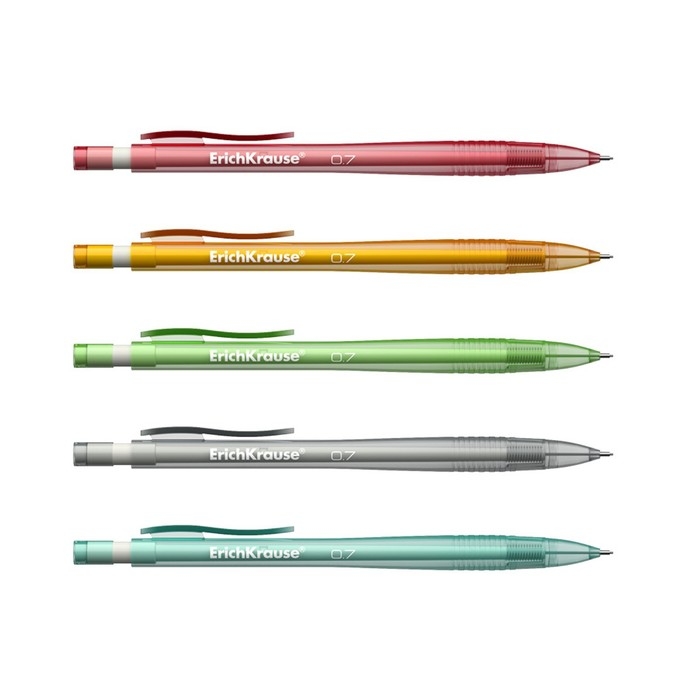 Карандаш механический с ластиком ErichKrause Карандаш механический с ластиком ErichKrause "Spring", НВ, грифель d=0.7 мм, в коробке, микс