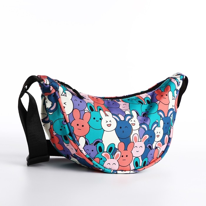 Сумка молодёжная на молнии, цвет разноцветный/зелёный Сумка молодёжная на молнии, цвет разноцветный/зелёный